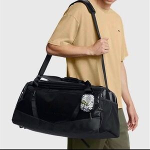 Under Armour UA Storm Undeniable LE Duffle Bag Travel Gym Black Leather Ripstop